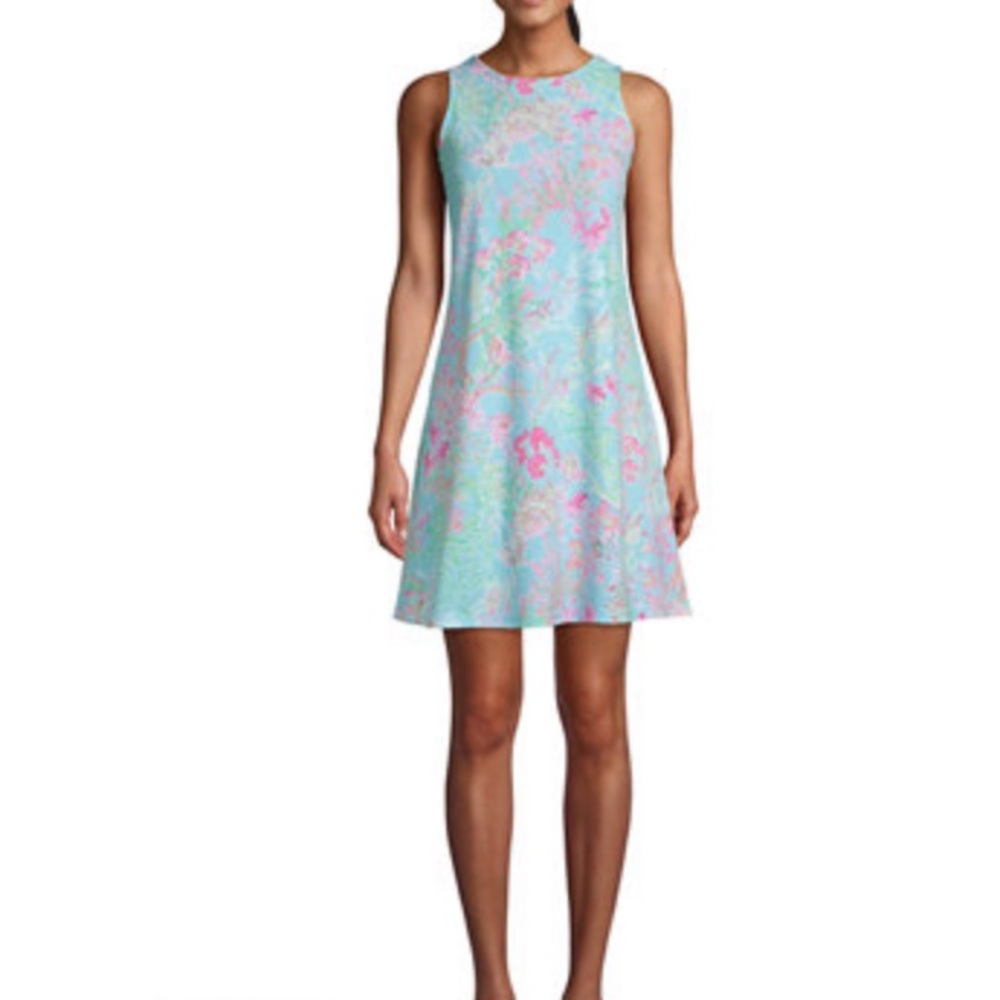 Pappagallo coral reef trapeze dress